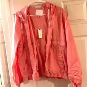 NWT Anthropologie Lightweight Pink Hoodie Jacket